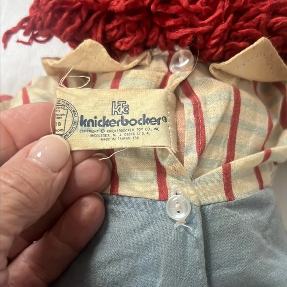 Vintage 1970’s Knickerbocker Raggedy Ann and Andy Dolls with I Love You Heart - Picture 13 of 15
